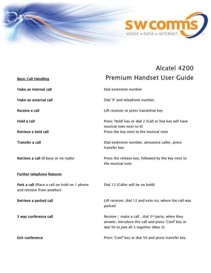 Alcatel EASY REFLEXES 4200 user guide