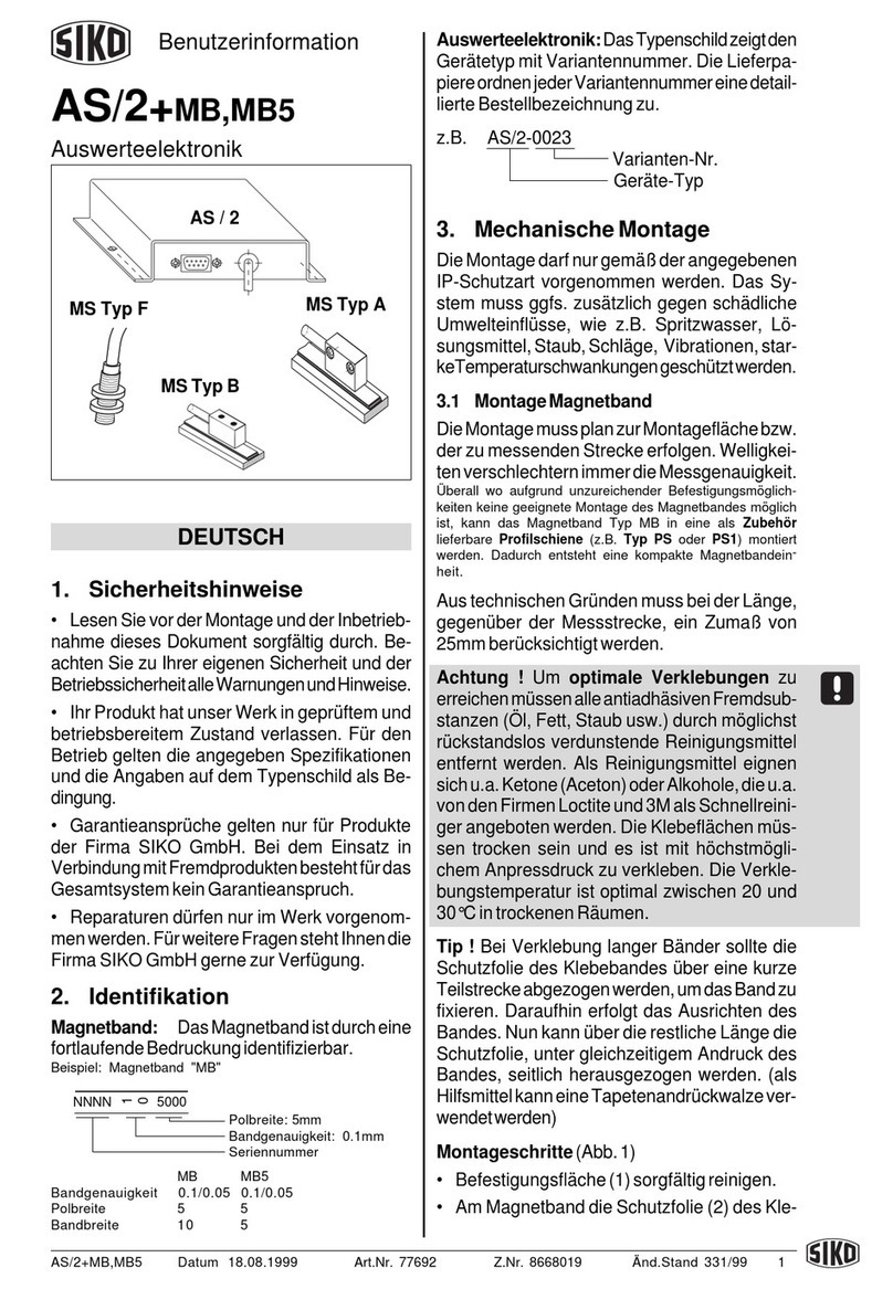 Siko AS/2+MB User information