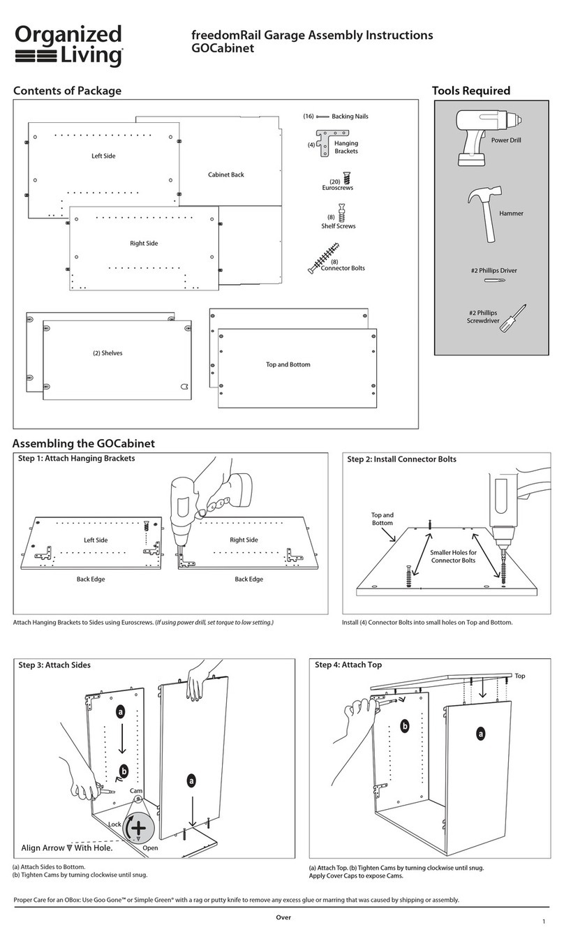 Organized Living freedomRail Garage GOCabinet Assembly instructions