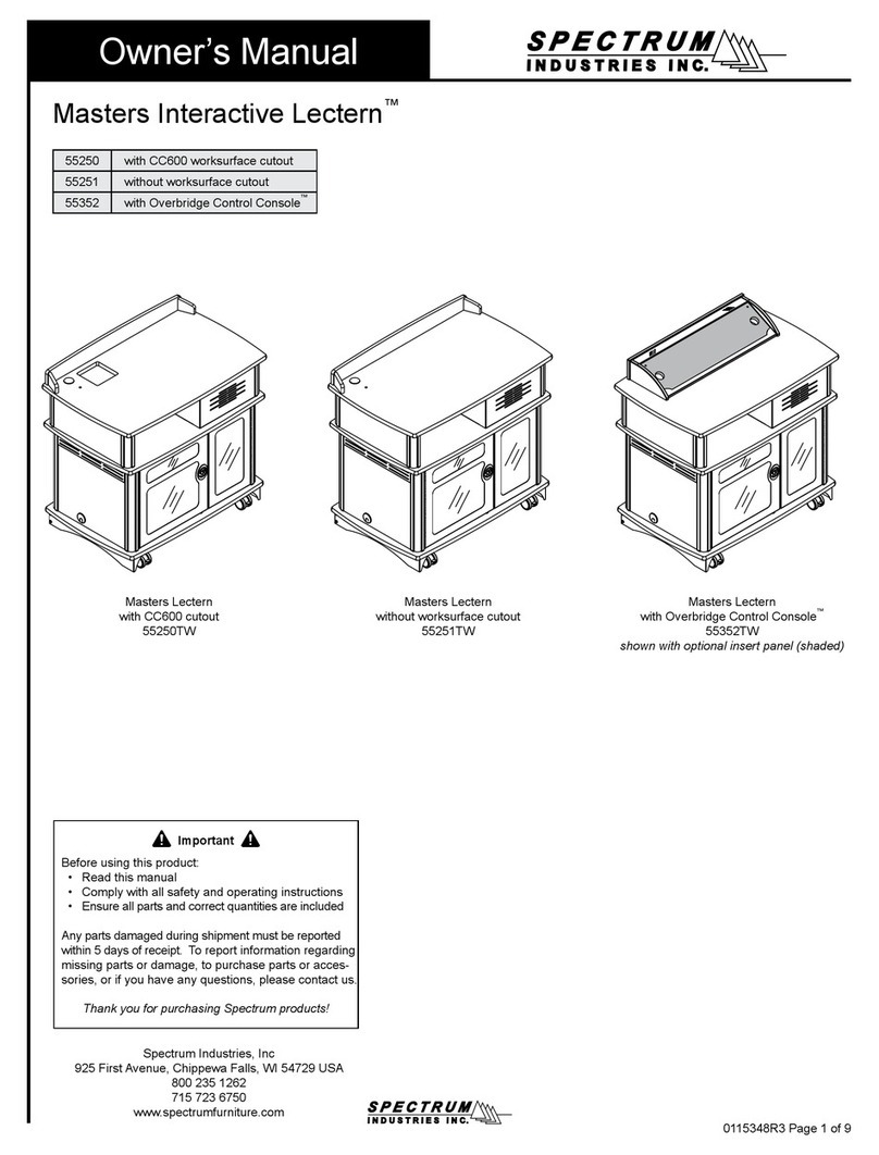 Spectrum Industries Masters Interactive Lectern 55250TW owner's manual