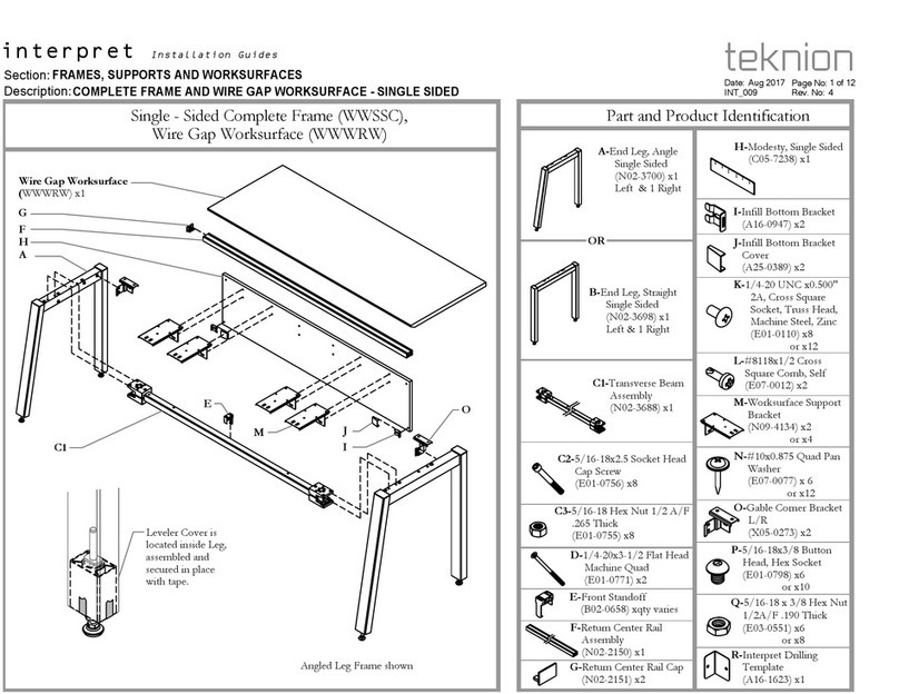 Teknion interpret WWSSC Installation guides