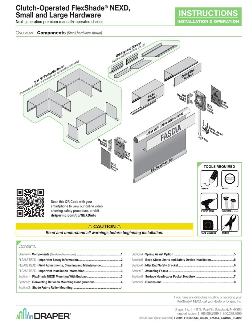 Draper FlexShade NEXD User manual