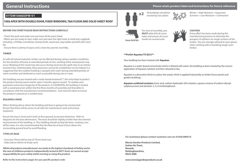 Mercia Garden Products 01TDM1006DDFW-V1 Instruction manual Mercia Garden Products 01TDM1006DDFW-V1 Instruction manual