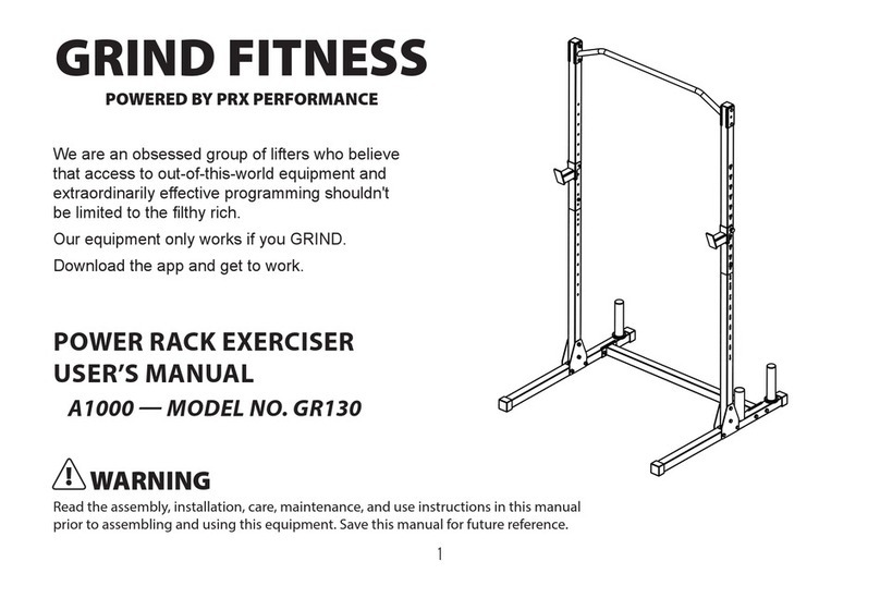 PRx Performance GRIND FITNESS A1000 User manual PRx Performance GRIND FITNESS A1000 User manual
