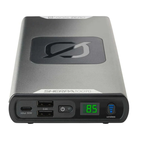 GOAL ZERO SHERPA 100PD User manual