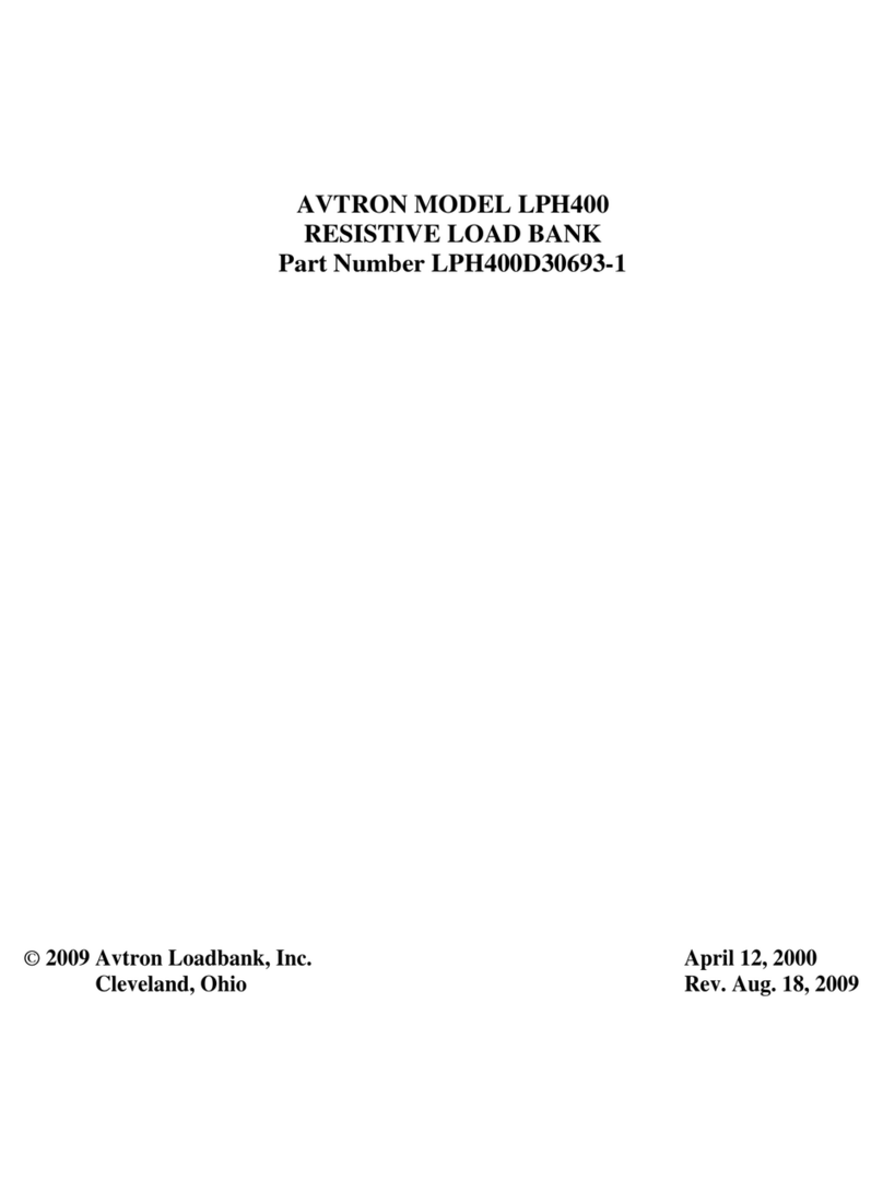 Emerson AVTRON LOADBANK LPH400 manual