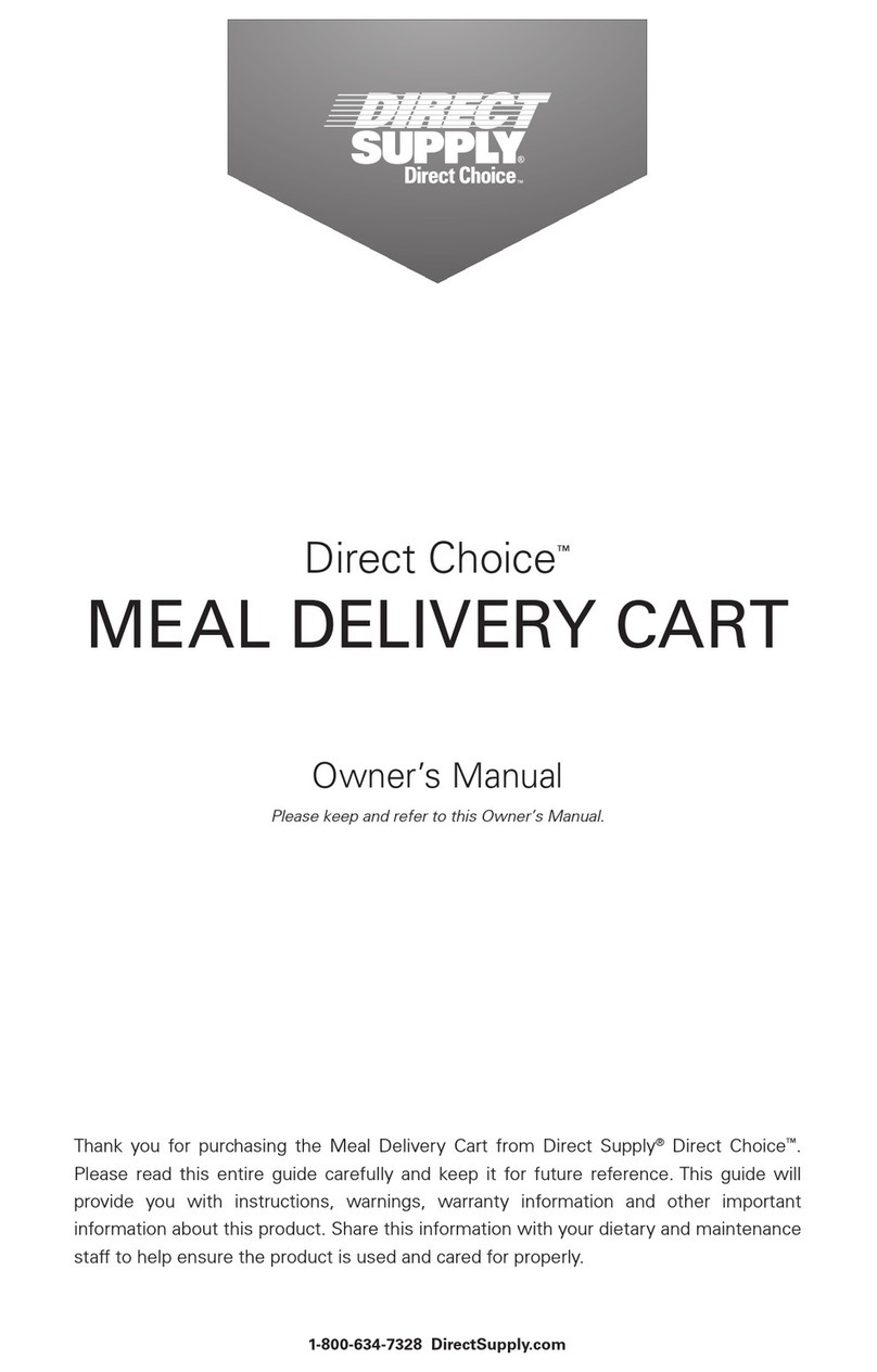 Direct Supply Direct Choice Meal Delivery Cart owner's manual
