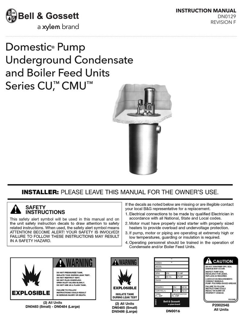 Xylem Bell & Gossett Domestic CU Series User manual
