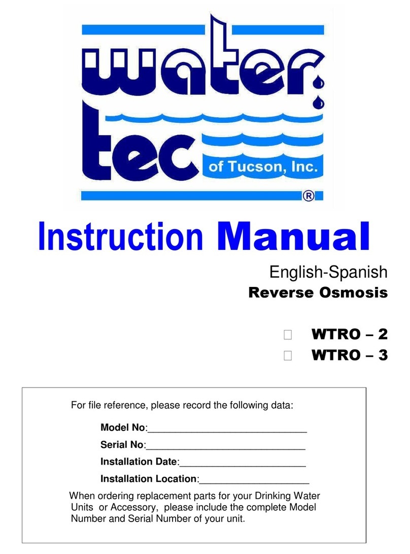 Tucson water tec WTRO-2 instruction manual Tucson water tec WTRO-2 instruction manual