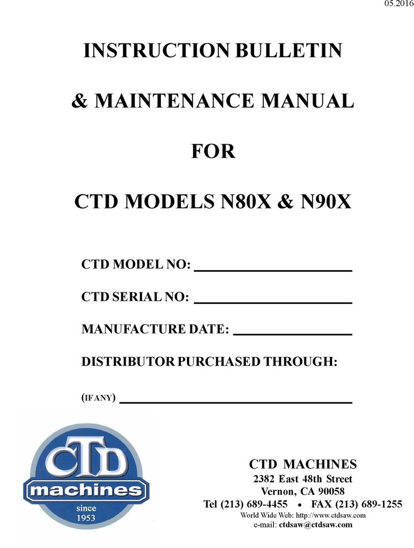 CTD N80X INSTRUCTION BULLETIN & MAINTENANCE MANUAL