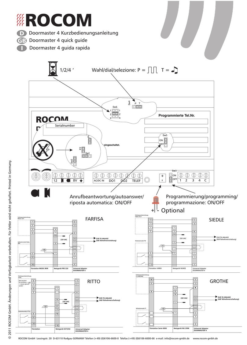 Rocom Doormaster 4 quick guide