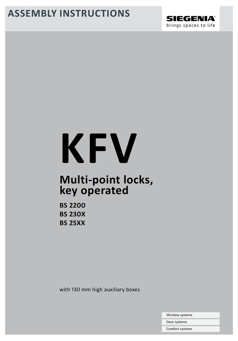 Siegenia KFV BS 230 Series Assembly instructions