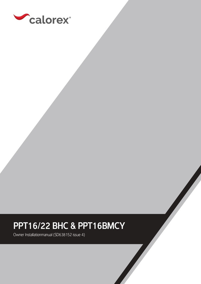 Calorex PPT16 BHC Owners & installation manual Calorex PPT16 BHC Owners & installation manual