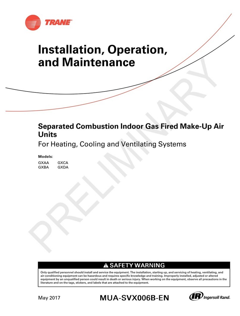 Trane GXAA Installation, operation and maintenance