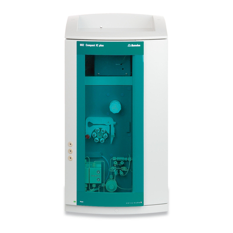 Metrohm 882 Compact IC plus User manual