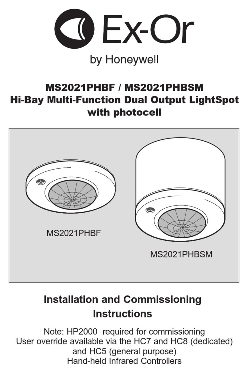 Honeywell Ex-Or MS2021PHBF Installation and operation manual
