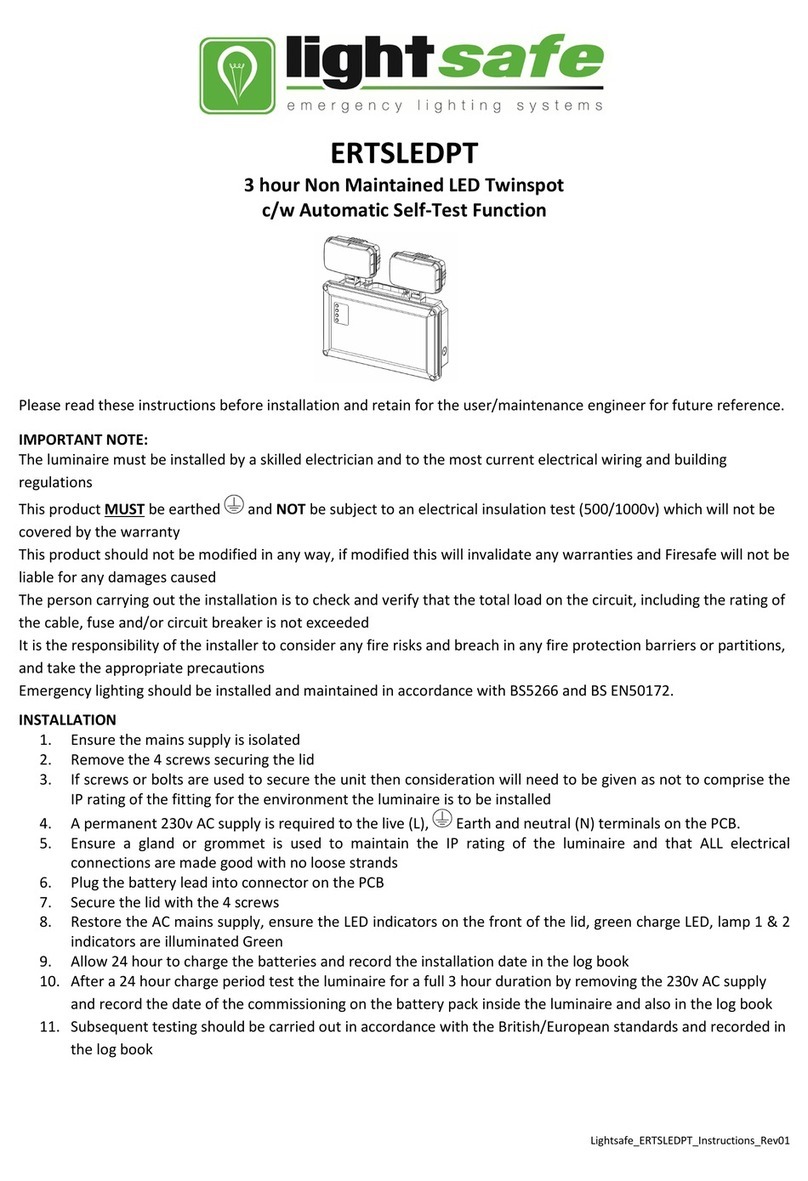 LIGHTSAFE ERTSLEDPT manual