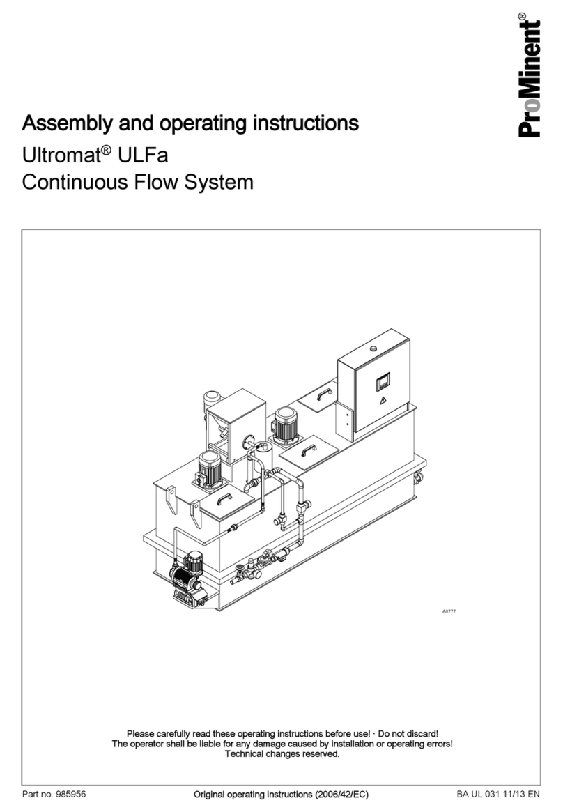 ProMinent Ultromat ULFa Series Assembly and operating instructions ProMinent Ultromat ULFa Series Assembly and operating instructions