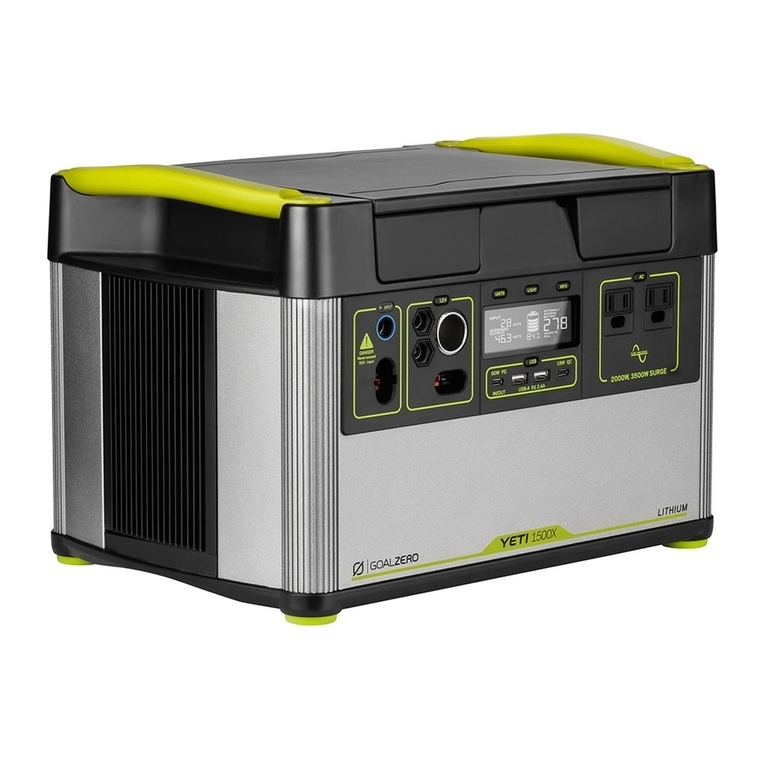 GOAL ZERO YETI 1500X User manual