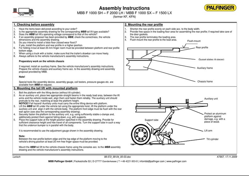 Palfinger MBB F 1000 SH Assembly instructions