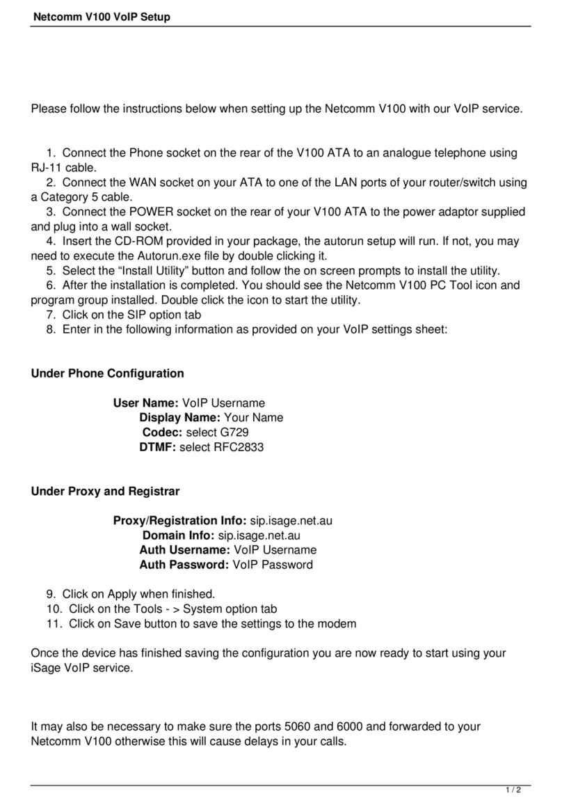 NetComm V100 User manual