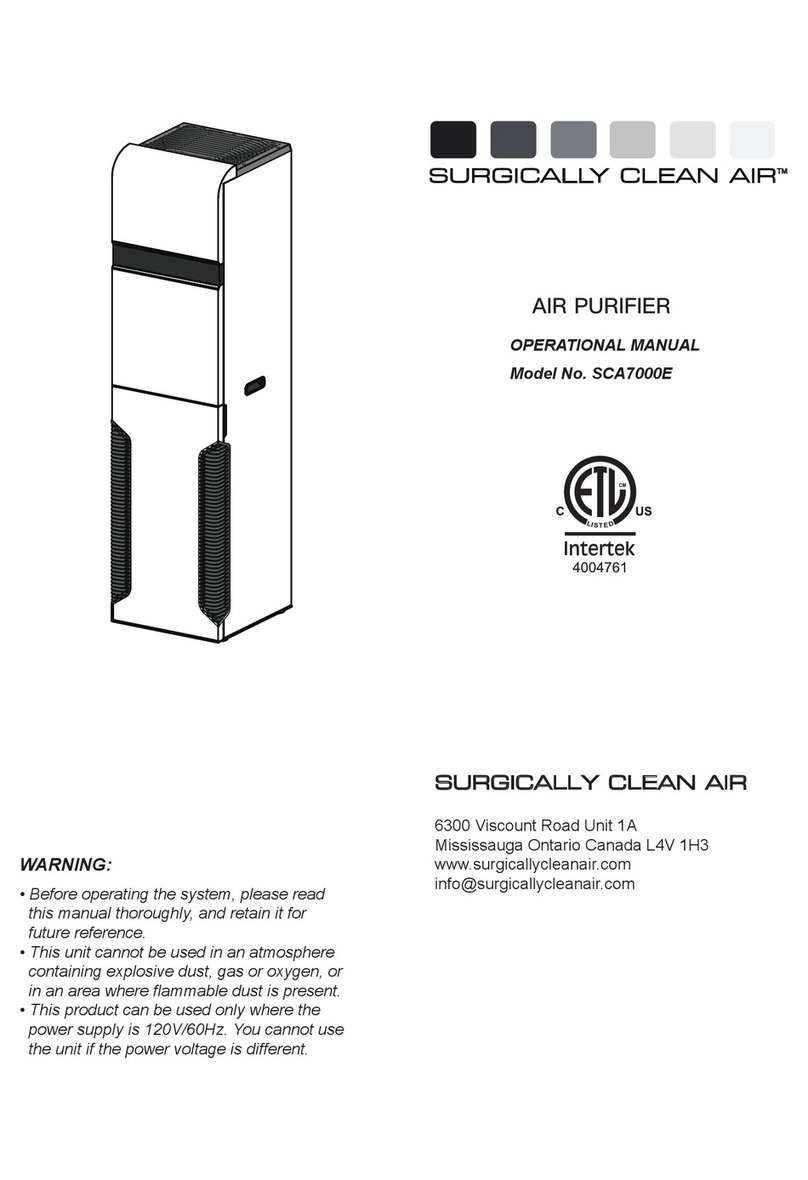 Surgically Clean Air SCA7000E Operational manual