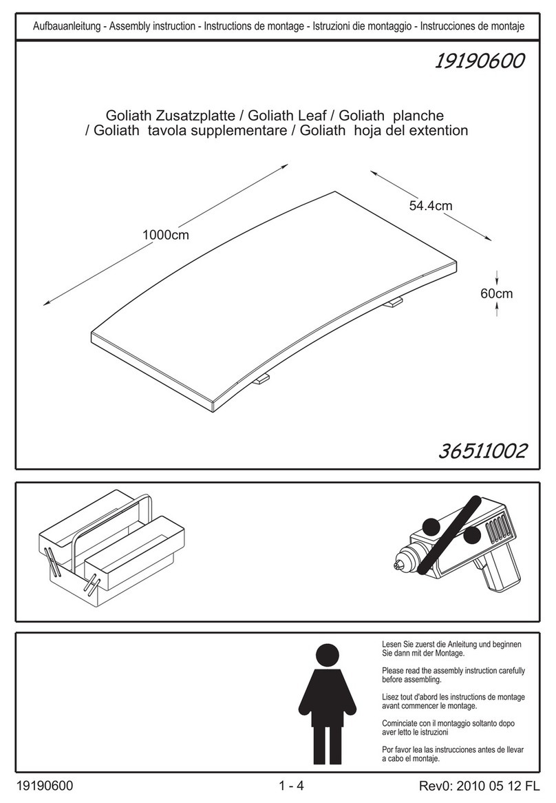 Unique Furniture Goliath Leaf 36511002 Assembly instruction Unique Furniture Goliath Leaf 36511002 Assembly instruction