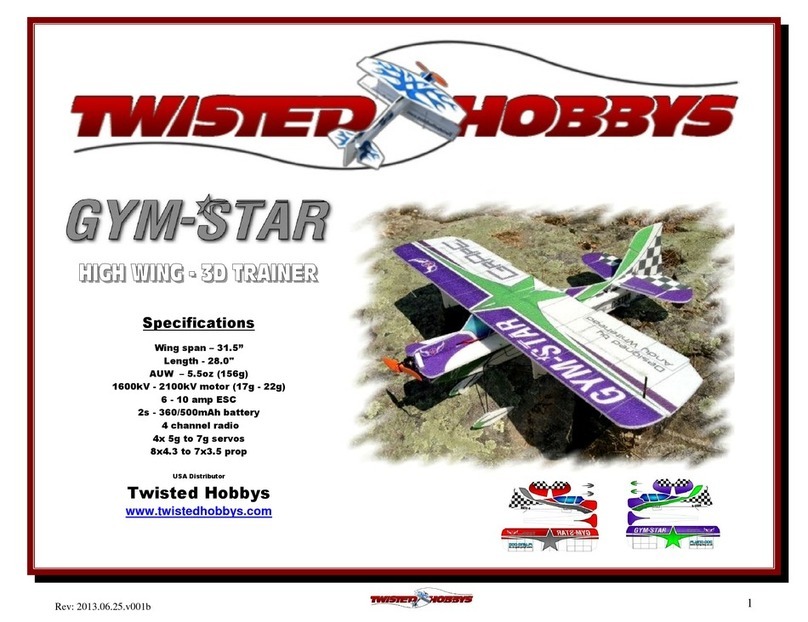 Twisted Hobbys GYM-STAR HIGH WING 3D TRAINER manual