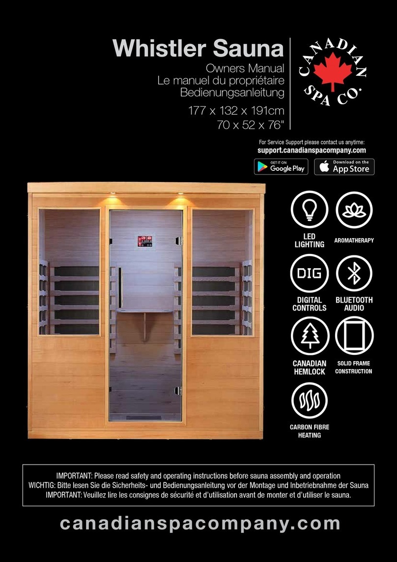 Canadian Spa Whistler Sauna owner's manual
