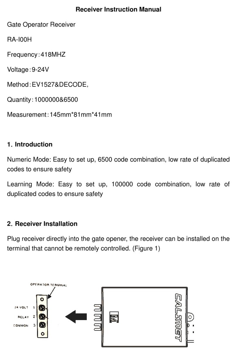 Calimet RA-I00H instruction manual