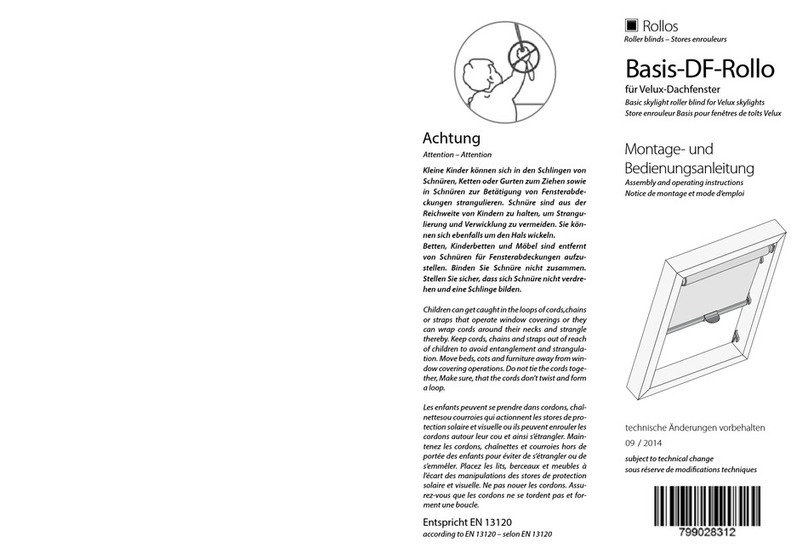 Rollos Basis-DF-Rollo Assembly and operating instructions