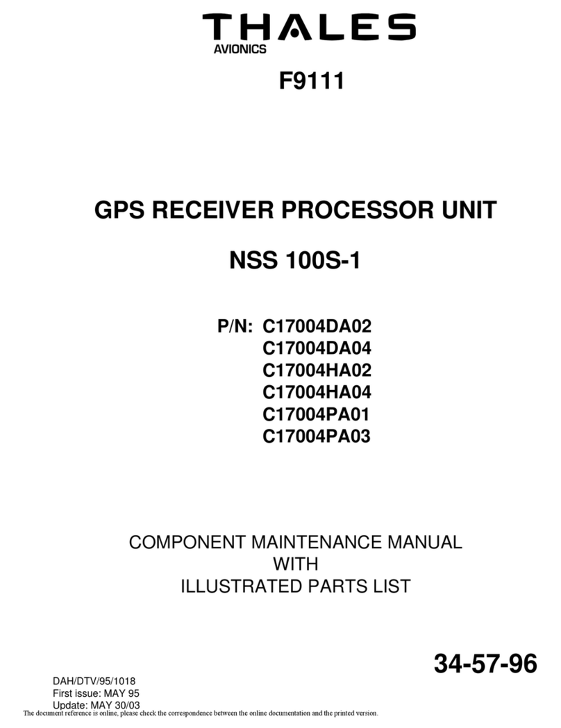 Thales NSS 100S-1 COMPONENT MAINTENANCE MANUAL WITH ILLUSTRATED PARTS LIST