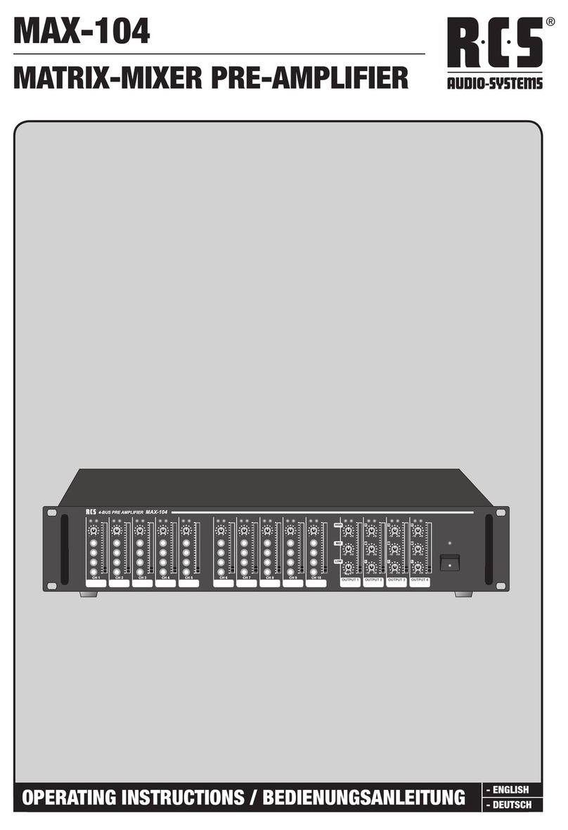 RCS AUDIO-SYSTEMS MAX-104 operating instructions RCS AUDIO-SYSTEMS MAX-104 operating instructions