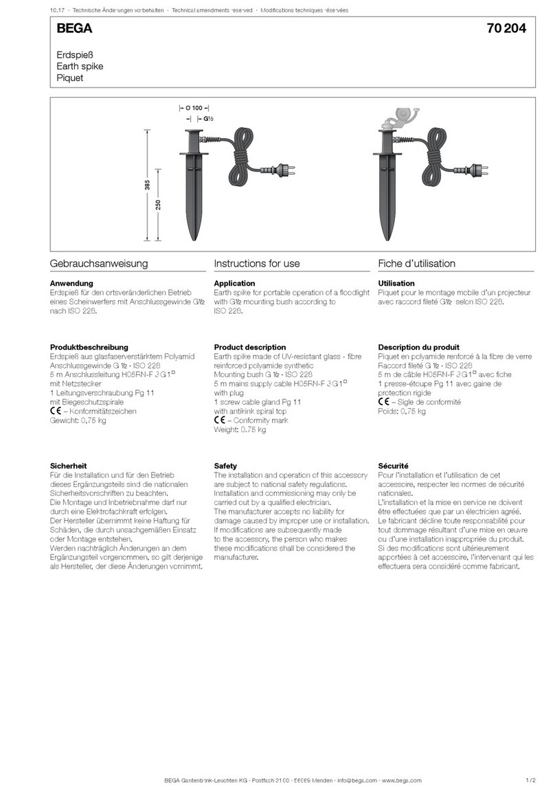 BEGA 70 204 User manual
