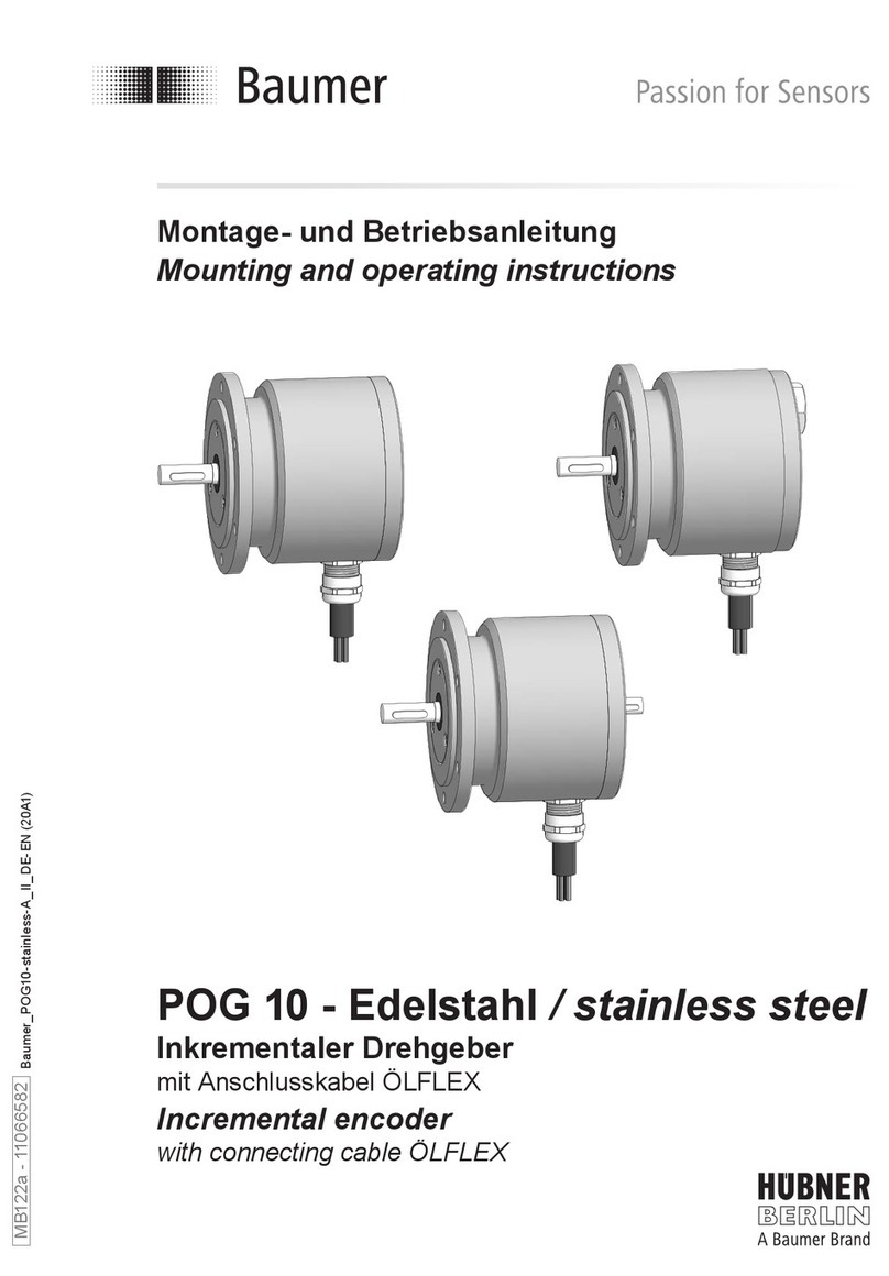 Baumer Hübner POG 10 Mounting and operating instructions Baumer Hübner POG 10 Mounting and operating instructions