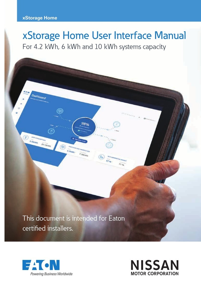Eaton xStorage Home USER INTERFACE MANUAL