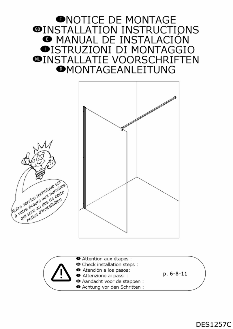 Kinedo SMART DESIGN SOLO installation instructions Kinedo SMART DESIGN SOLO installation instructions