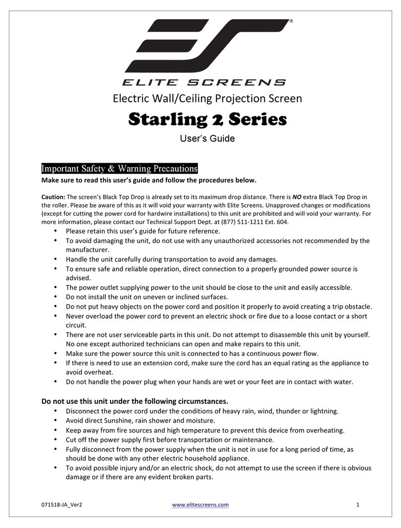 Elite Screens Starling 2 Series user guide