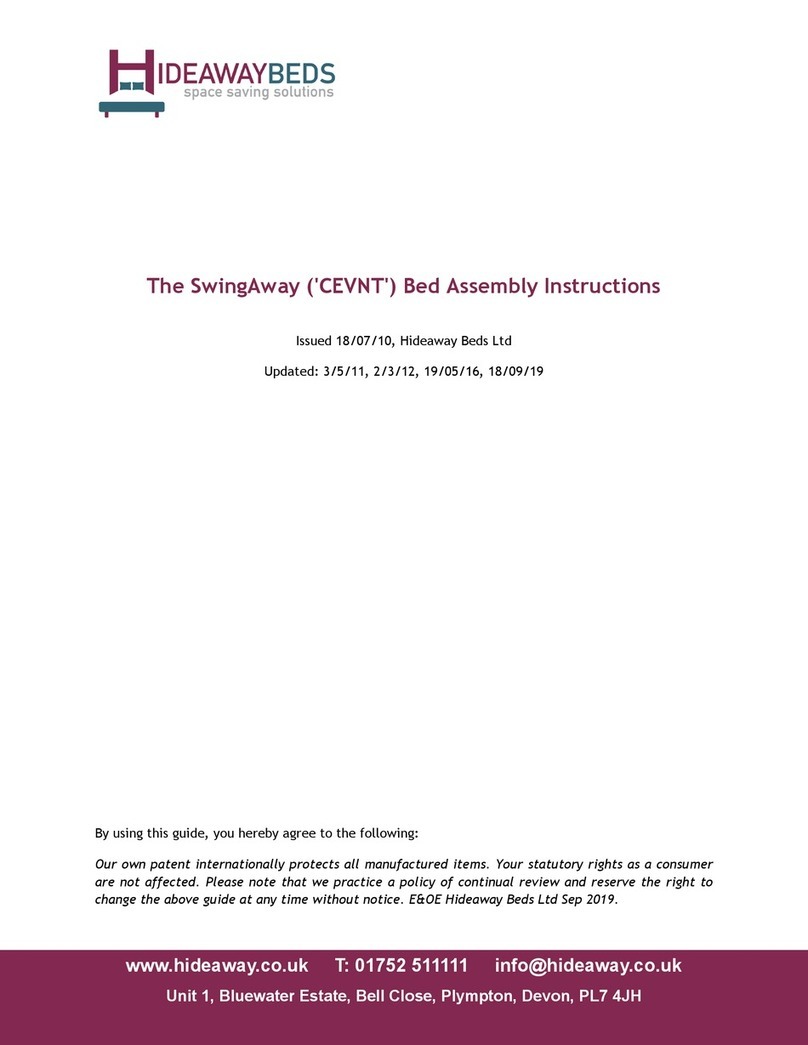 Hideawaybeds SwingAway Assembly instructions