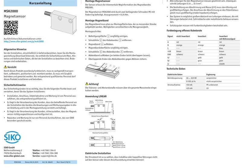 Siko MSK2000 User manual