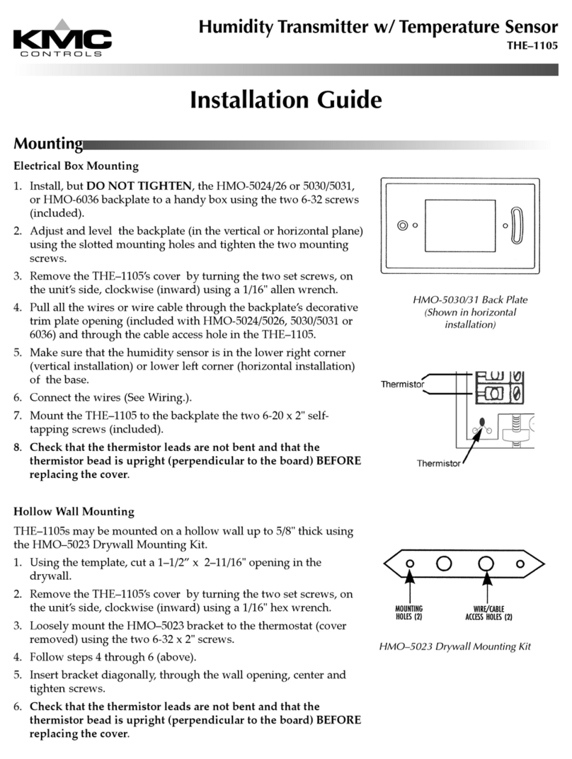 KMC Controls THE-1105 User manual