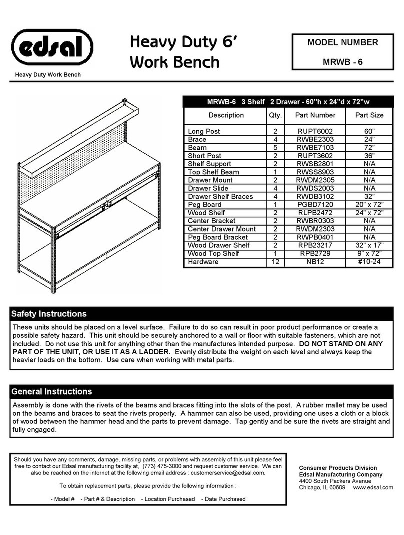 Edsal MRWB-6 User manual