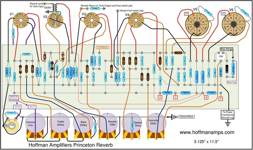 Hoffman Princeton Reverb Wiring diagram