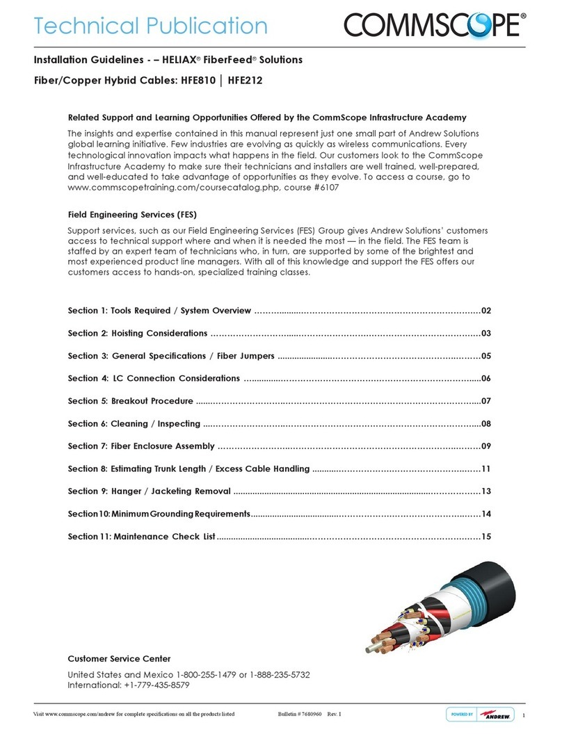 CommScope HELIAX FiberFeed HFE810 Series Instruction sheet CommScope HELIAX FiberFeed HFE810 Series Instruction sheet