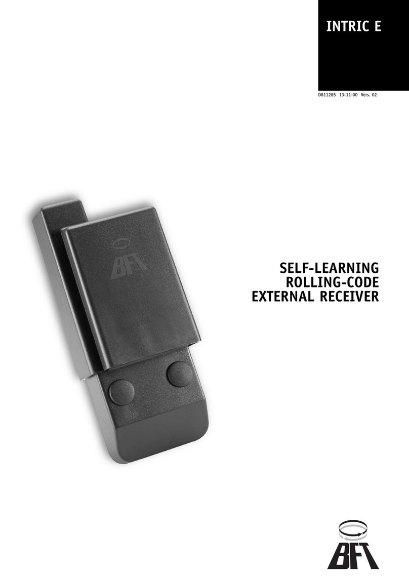 BFT INTRIC E Series User manual