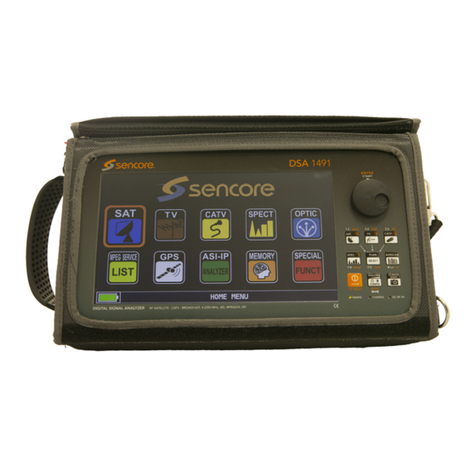 Sencore DSA 1491 User manual Sencore DSA 1491 User manual