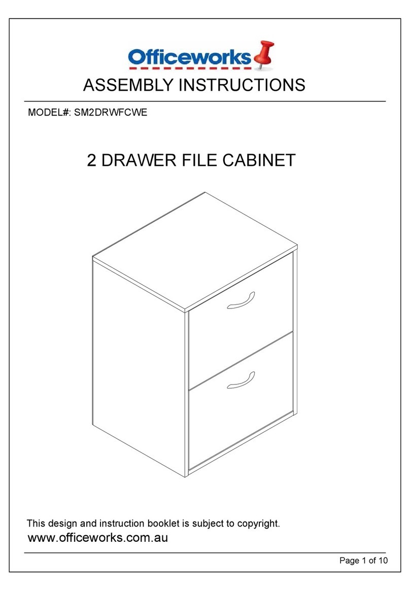 Officeworks SM2DRWFCWE Assembly instructions