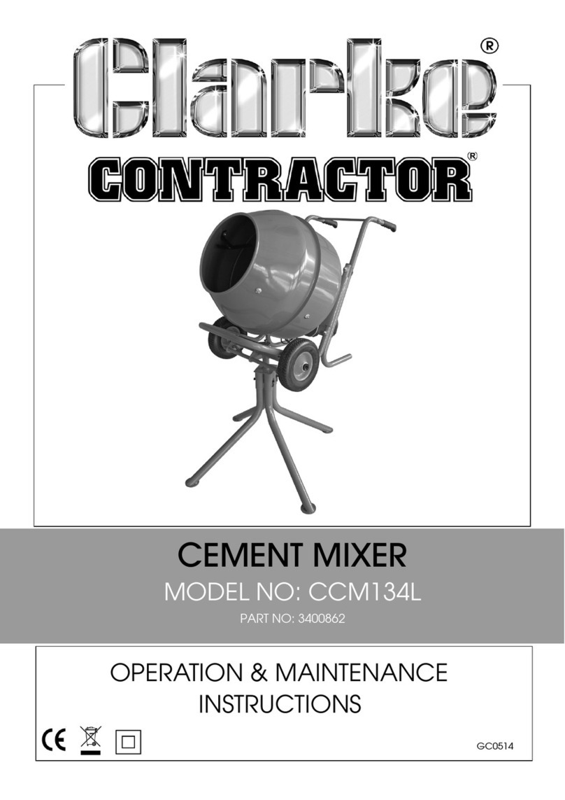 Clarke CONTRACTOR CCM134L Instruction Manual