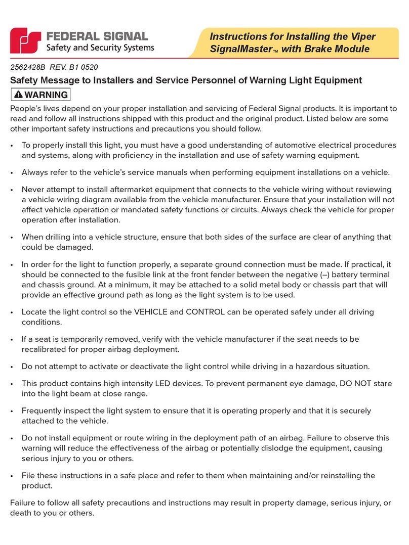 Federal Signal Corporation Viper SignalMaster Instructions for installing Federal Signal Corporation Viper SignalMaster Instructions for installing