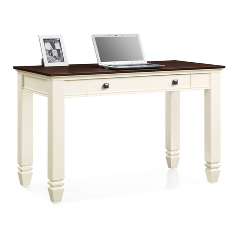 Whalen Furniture White and Cherry Writing Desk ECOM-WCWD Assembly instructions
